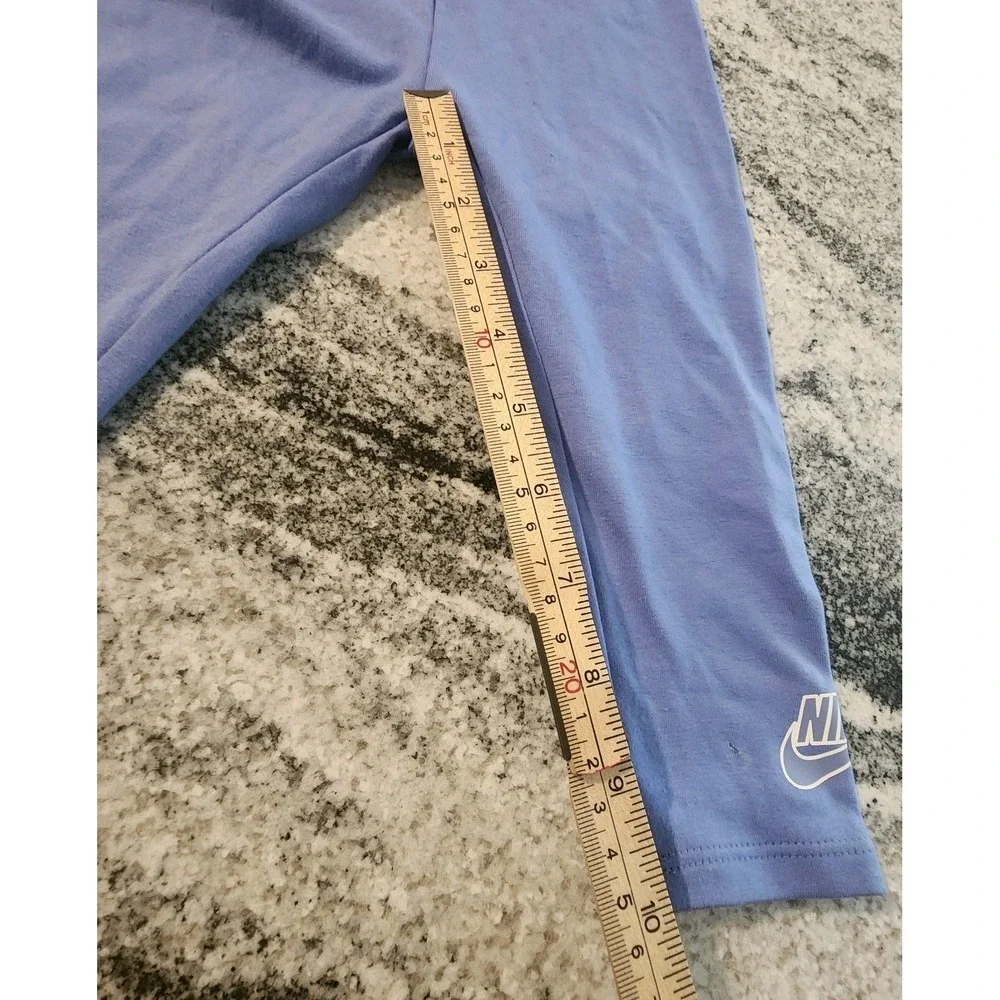 NIKE LEGGINGS BABY GIRL SIZE 24 MONTHS BLUE ELASTIC WAIST **PANTS‎ ONLY!** NEW